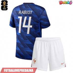 Lacne Dětský Futbalové dres Francúzsko Adrien Rabiot #14 MS 2026 Krátky Rukáv - Domáci (+ trenírky)